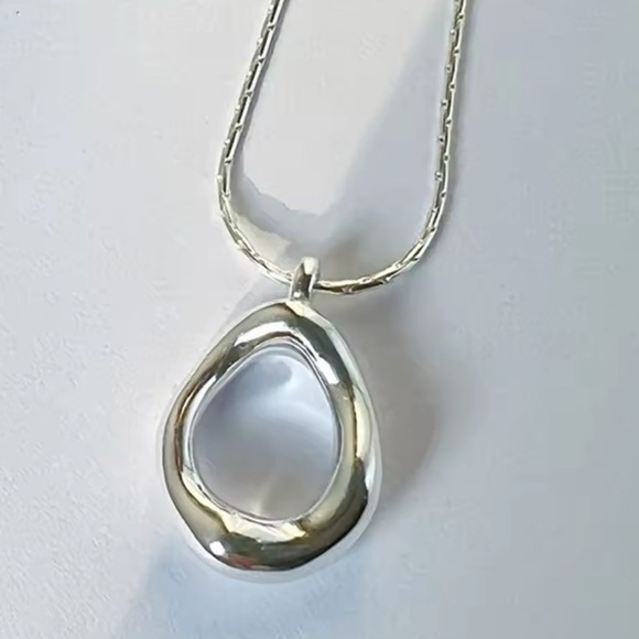 Sterling Silver Oval Necklace - Picture 2 of 2